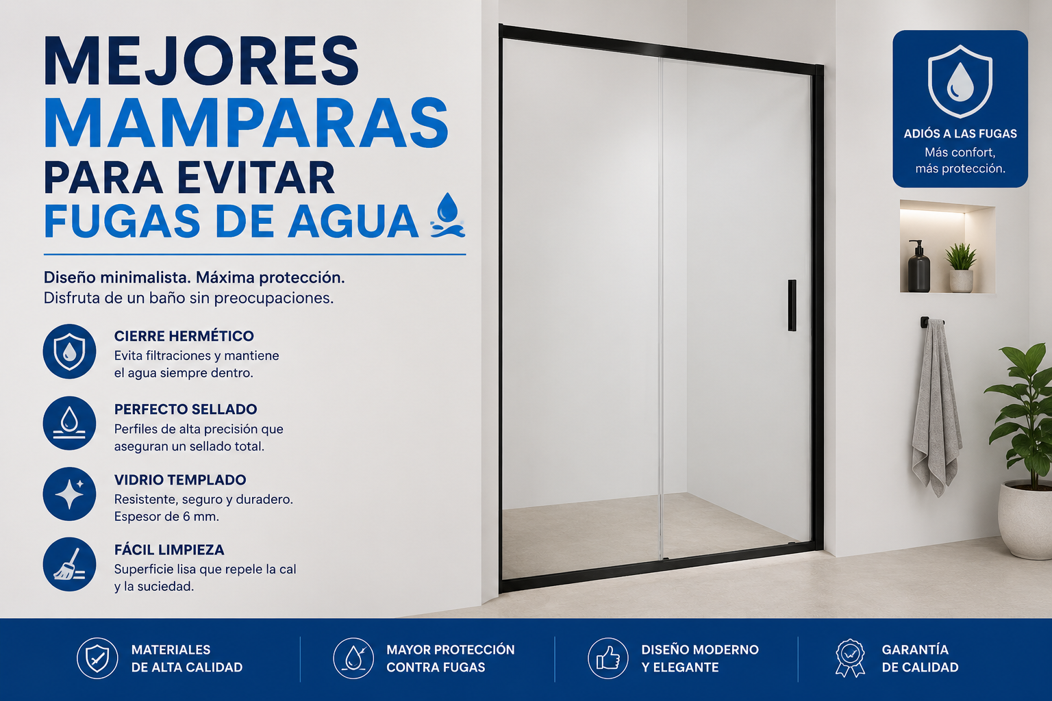 Mejores mamparas para evitar fugas de agua
