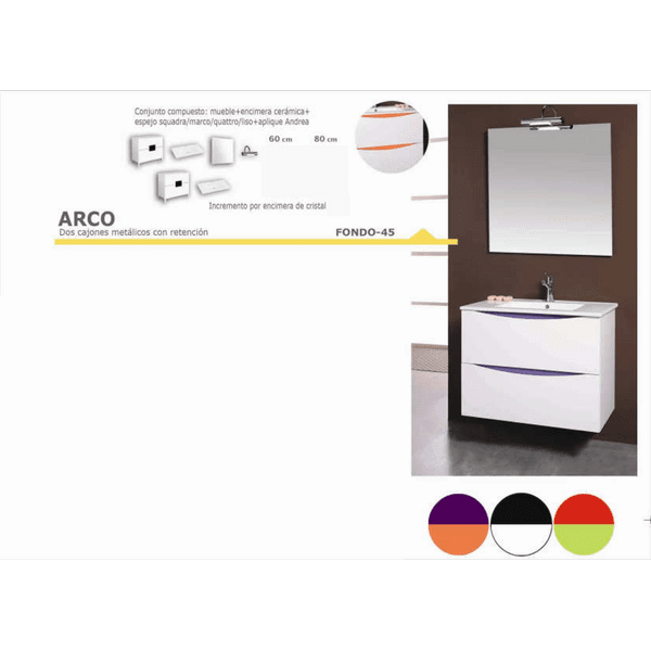 Conjunto Mueble de bao Arco suspendido