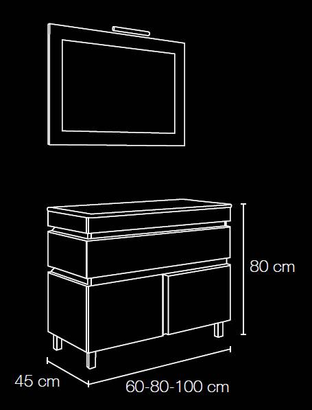 Conjunto Mueble de bao Capricornio
