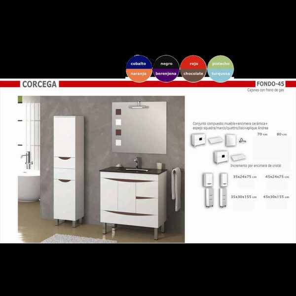 Conjunto Mueble de bao Corcega - Haga click en la imagen para cerrar