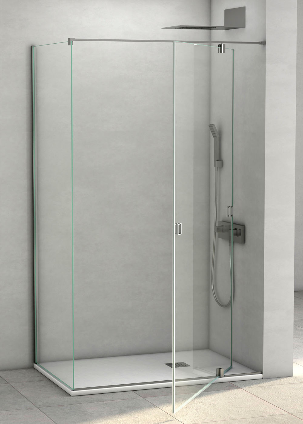 Mampara ducha Angular Pivotante+ Fijo Cetux 5000 Pivot