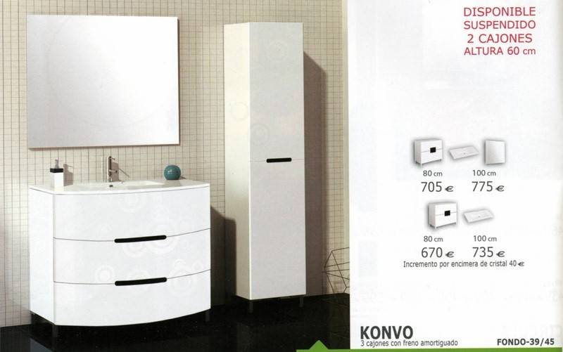 Conjunto Mueble de baño Konvo - Haga click en la imagen para cerrar