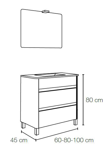 Conjunto Mueble de bao Earth