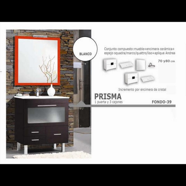 Conjunto Mueble de bao Prisma